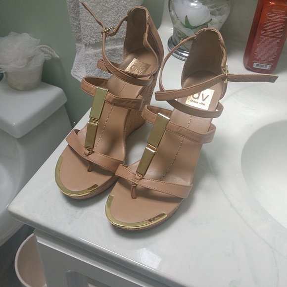 Dolce Vita nude cork wedge - Picture 1 of 10